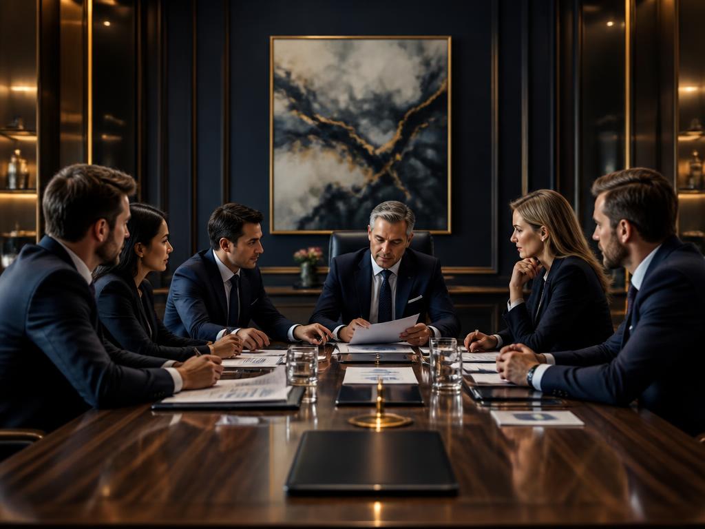 Reunión profesional de asesoría empresarial